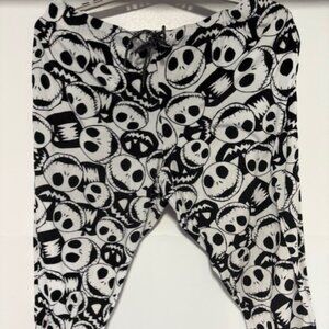 Disney Tim Burton Nightmare Before Christmas PJ Lounge Pant 3X White Black Cozy